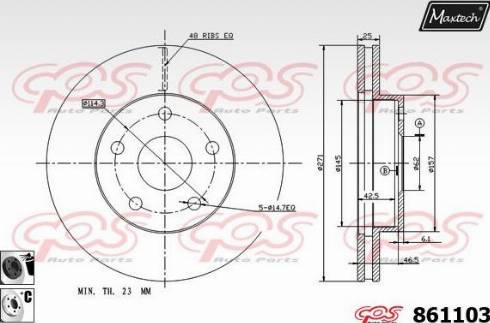 Maxtech 861103.6060 - Kočioni disk www.molydon.hr