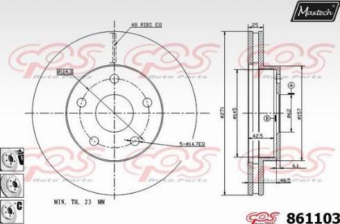 Maxtech 861103.6880 - Kočioni disk www.molydon.hr