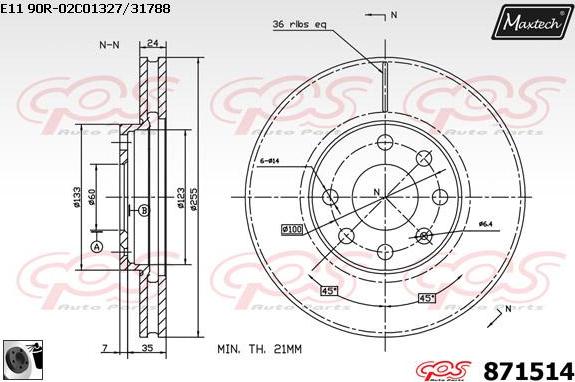 Maxtech 861103 - Kočioni disk www.molydon.hr