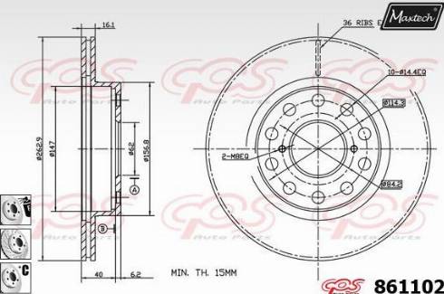 Maxtech 861102.6980 - Kočioni disk www.molydon.hr