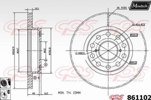 Maxtech 861102.6060 - Kočioni disk www.molydon.hr