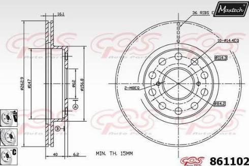 Maxtech 861102.6880 - Kočioni disk www.molydon.hr