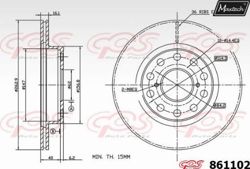 Maxtech 861102.0000 - Kočioni disk www.molydon.hr