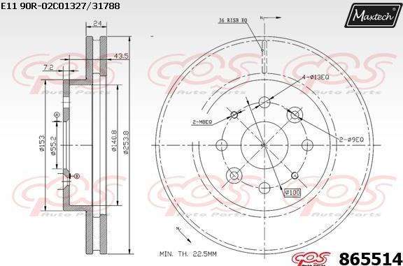 Maxtech 861102 - Kočioni disk www.molydon.hr