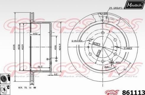 Maxtech 861113.6060 - Kočioni disk www.molydon.hr