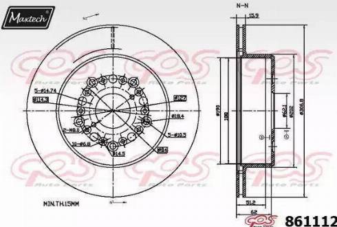 Maxtech 861112.0000 - Kočioni disk www.molydon.hr