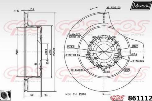 Maxtech 861112.0060 - Kočioni disk www.molydon.hr