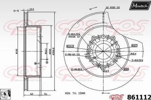 Maxtech 861112.0080 - Kočioni disk www.molydon.hr