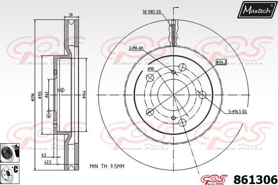 Maxtech 861112 - Kočioni disk www.molydon.hr