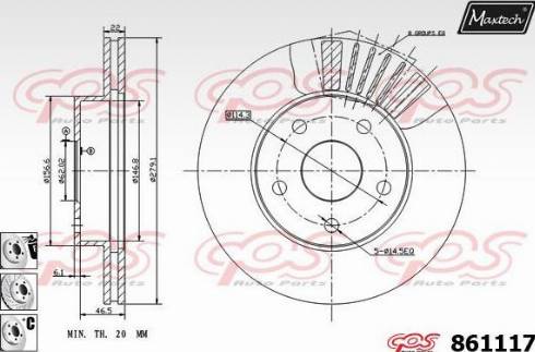 Maxtech 861117.6980 - Kočioni disk www.molydon.hr