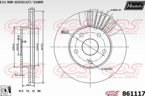 Maxtech 861117.0080 - Kočioni disk www.molydon.hr