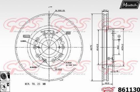 Maxtech 861130.6060 - Kočioni disk www.molydon.hr