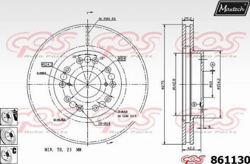 Maxtech 861130.6880 - Kočioni disk www.molydon.hr