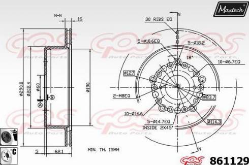 Maxtech 861129.6060 - Kočioni disk www.molydon.hr