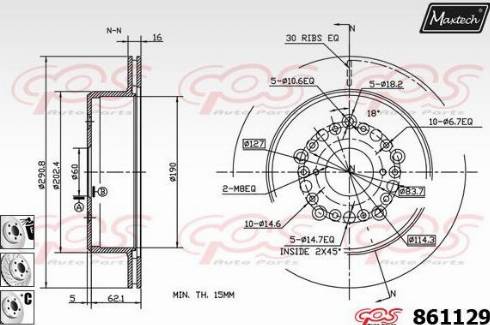 Maxtech 861129.6880 - Kočioni disk www.molydon.hr