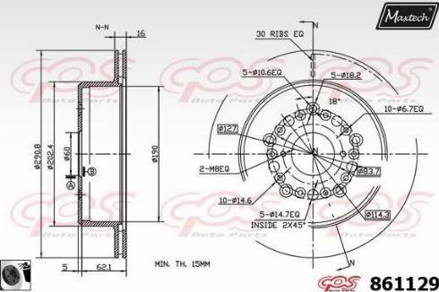 Maxtech 861129.0060 - Kočioni disk www.molydon.hr