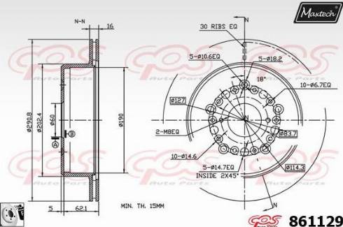 Maxtech 861129.0080 - Kočioni disk www.molydon.hr