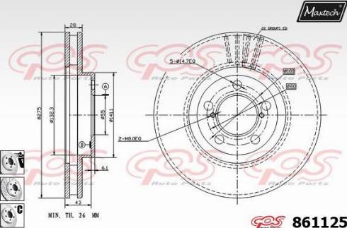 Maxtech 861125.6880 - Kočioni disk www.molydon.hr