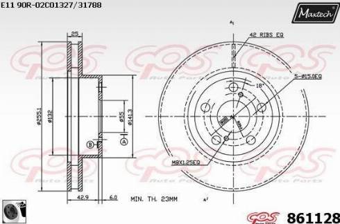 Maxtech 861128.0060 - Kočioni disk www.molydon.hr