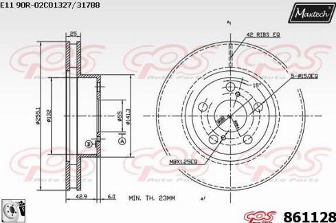 Maxtech 861128.0080 - Kočioni disk www.molydon.hr