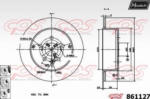 Maxtech 861127.6980 - Kočioni disk www.molydon.hr