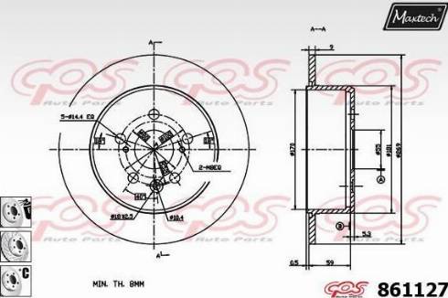 Maxtech 861127.6880 - Kočioni disk www.molydon.hr