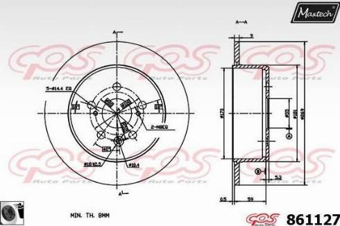 Maxtech 861127.0060 - Kočioni disk www.molydon.hr