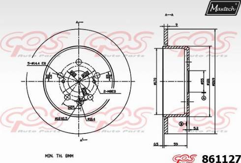 Maxtech 861127.0000 - Kočioni disk www.molydon.hr