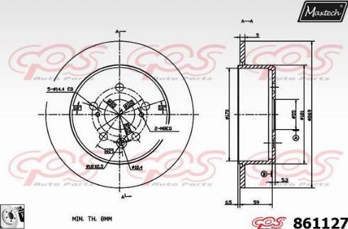 Maxtech 861127.0080 - Kočioni disk www.molydon.hr