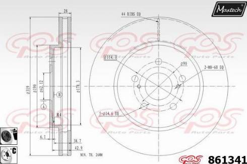 Maxtech 861341.6060 - Kočioni disk www.molydon.hr