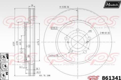 Maxtech 861341.6880 - Kočioni disk www.molydon.hr