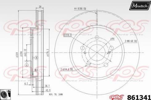 Maxtech 861341.0060 - Kočioni disk www.molydon.hr