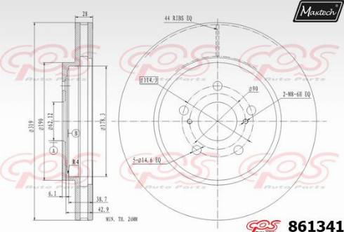 Maxtech 861341.0000 - Kočioni disk www.molydon.hr