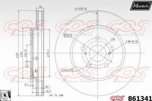 Maxtech 861341.0080 - Kočioni disk www.molydon.hr