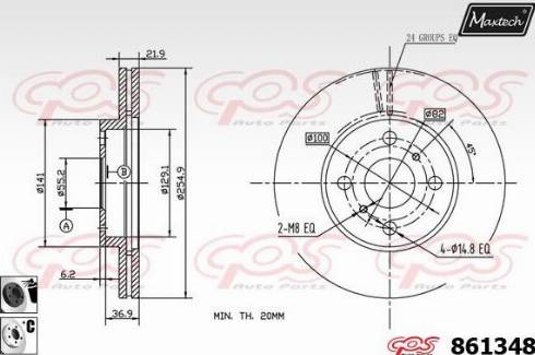 Maxtech 861348.6060 - Kočioni disk www.molydon.hr