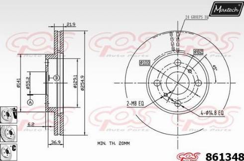 Maxtech 861348.6880 - Kočioni disk www.molydon.hr