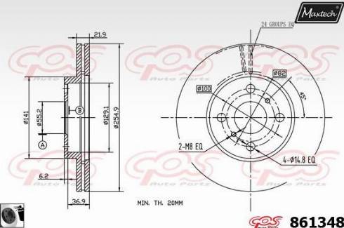 Maxtech 861348.0060 - Kočioni disk www.molydon.hr