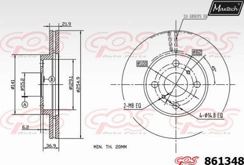 Maxtech 861348.0000 - Kočioni disk www.molydon.hr