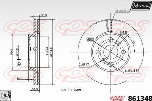 Maxtech 861348.0080 - Kočioni disk www.molydon.hr