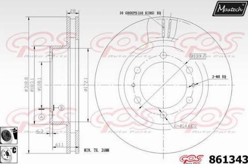 Maxtech 861343.6060 - Kočioni disk www.molydon.hr