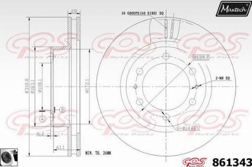 Maxtech 861343.0060 - Kočioni disk www.molydon.hr