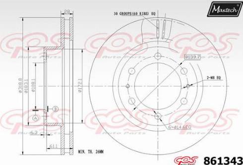 Maxtech 861343.0000 - Kočioni disk www.molydon.hr