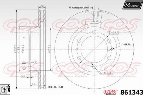 Maxtech 861343.0080 - Kočioni disk www.molydon.hr