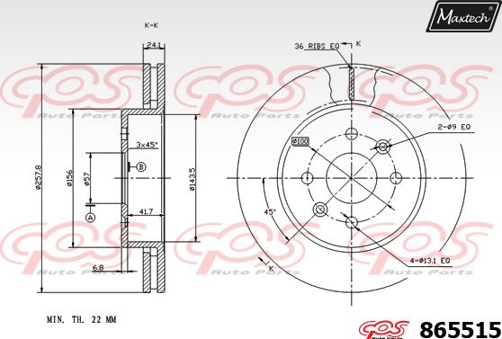 Maxtech 861343 - Kočioni disk www.molydon.hr