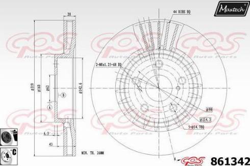 Maxtech 861342.6060 - Kočioni disk www.molydon.hr