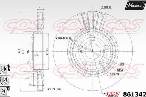 Maxtech 861342.6880 - Kočioni disk www.molydon.hr