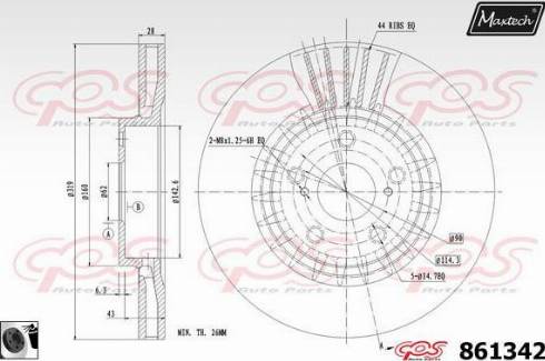 Maxtech 861342.0060 - Kočioni disk www.molydon.hr