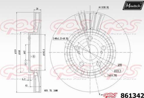 Maxtech 861342.0000 - Kočioni disk www.molydon.hr