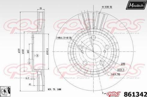 Maxtech 861342.0080 - Kočioni disk www.molydon.hr