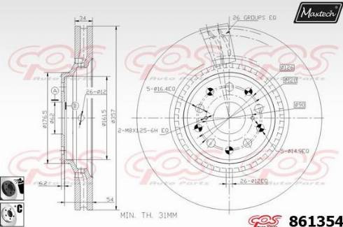 Maxtech 861354.6060 - Kočioni disk www.molydon.hr